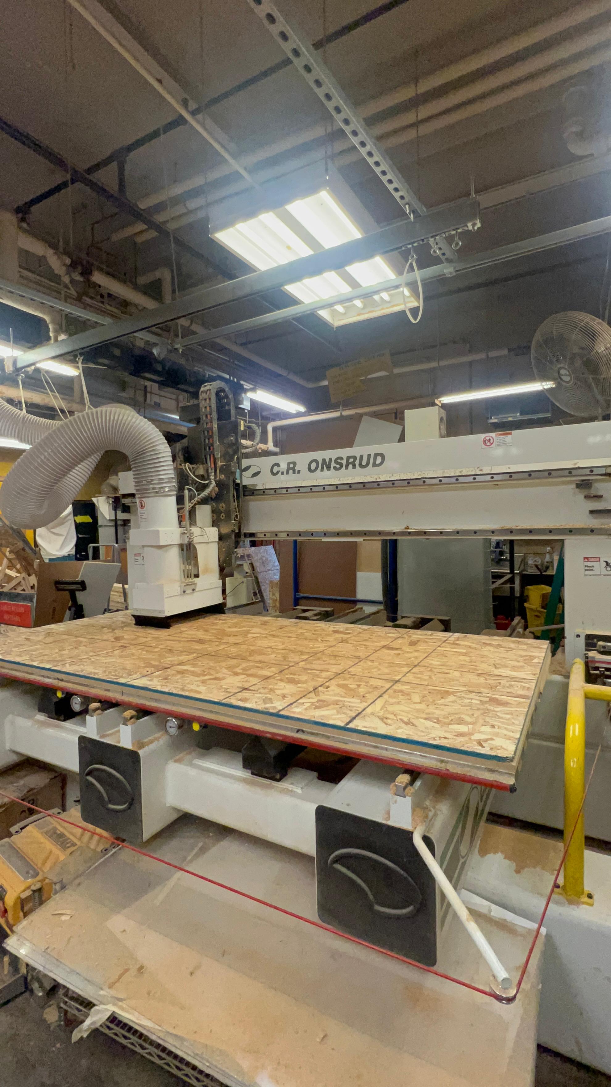 CNC milling process cutting plywood sheet